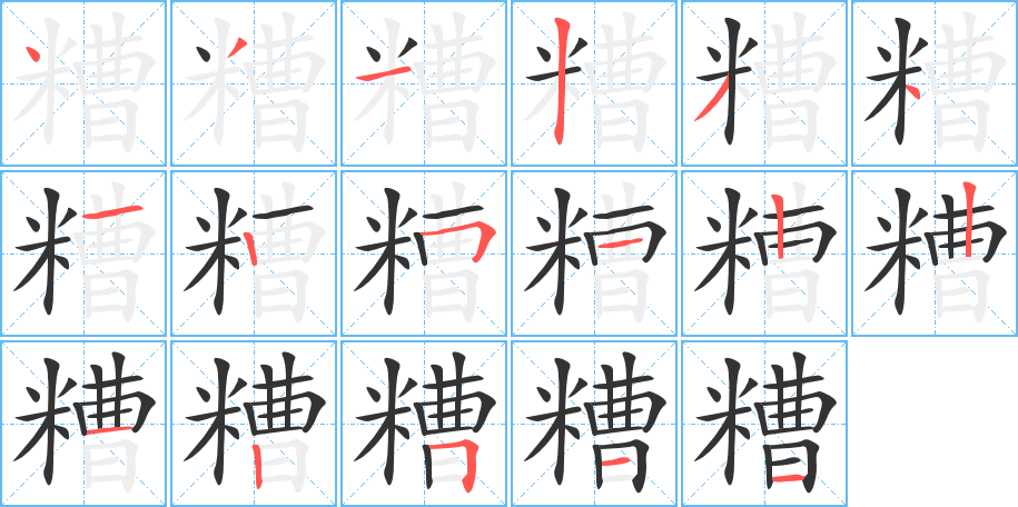 糟的筆順筆畫