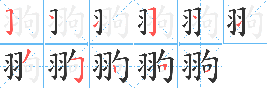 翑?shù)墓P順筆畫(huà)