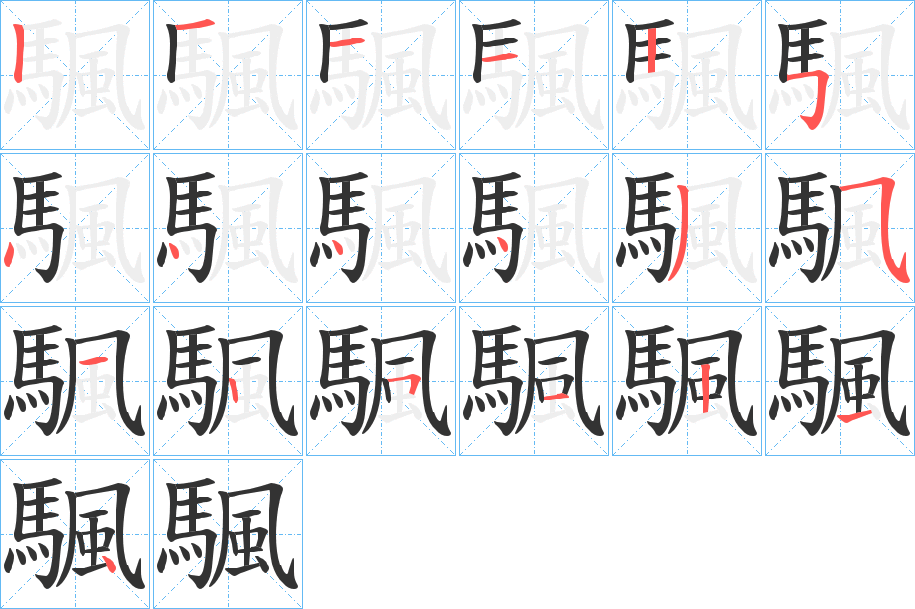 颿的筆順筆畫