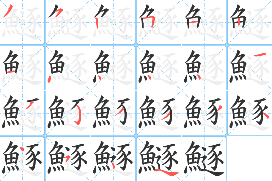 鱁的筆順筆畫