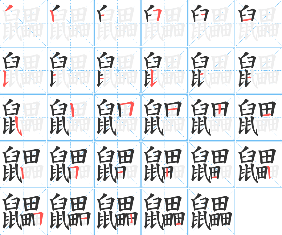 鼺的筆順筆畫